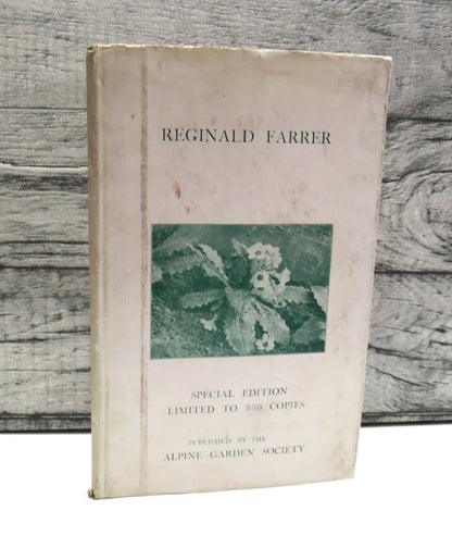 Reginald Farrer, Author, Traveller, Botanist and Flower Painter, by F. H. Fisher, Limited Edition book front cover