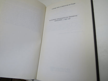 Runaway Religious In Medieval England C.1240-1540 by F. Donald Logan 1996 book image 5