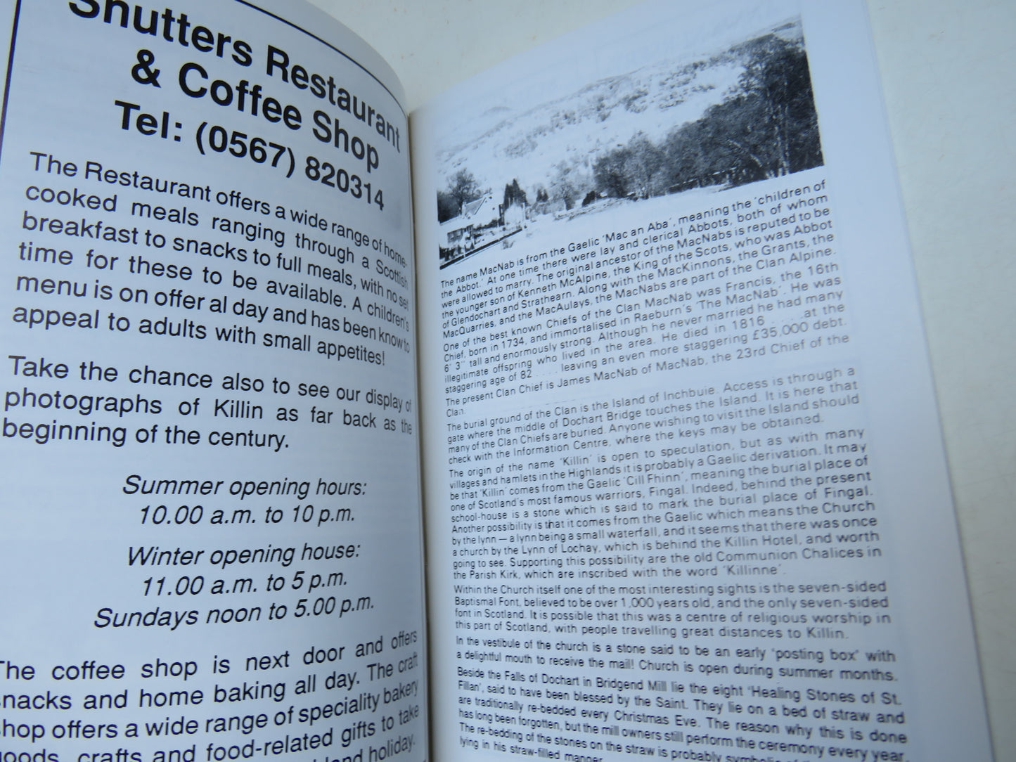 Killin 'Wonderfully Highland' A Guide To Places of Interest