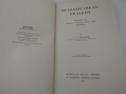 Shakespearean Tragedy Lectures On Hamlet, Othello, King Lear. Macbeth By A.C. Bradley 1920 book image 3