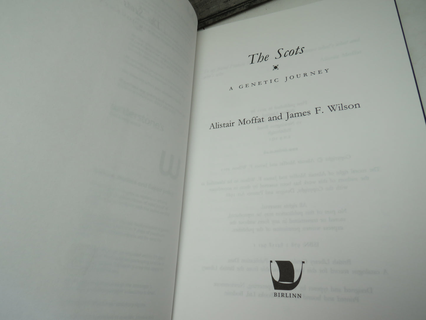The Scots A Genetic Journey By Alistair Moffat and James F. Wilson 2011