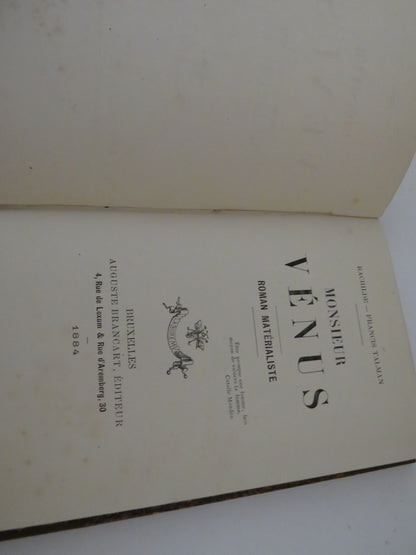 Monsieur Venus Roman Materialiste By Rachilde - Francis Talman 1884 book image 6