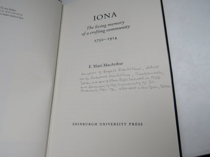 Iona The Living Memory of a Crofting Community 1750 - 1914 By E. Mairi MacArthur 1990 book image 3