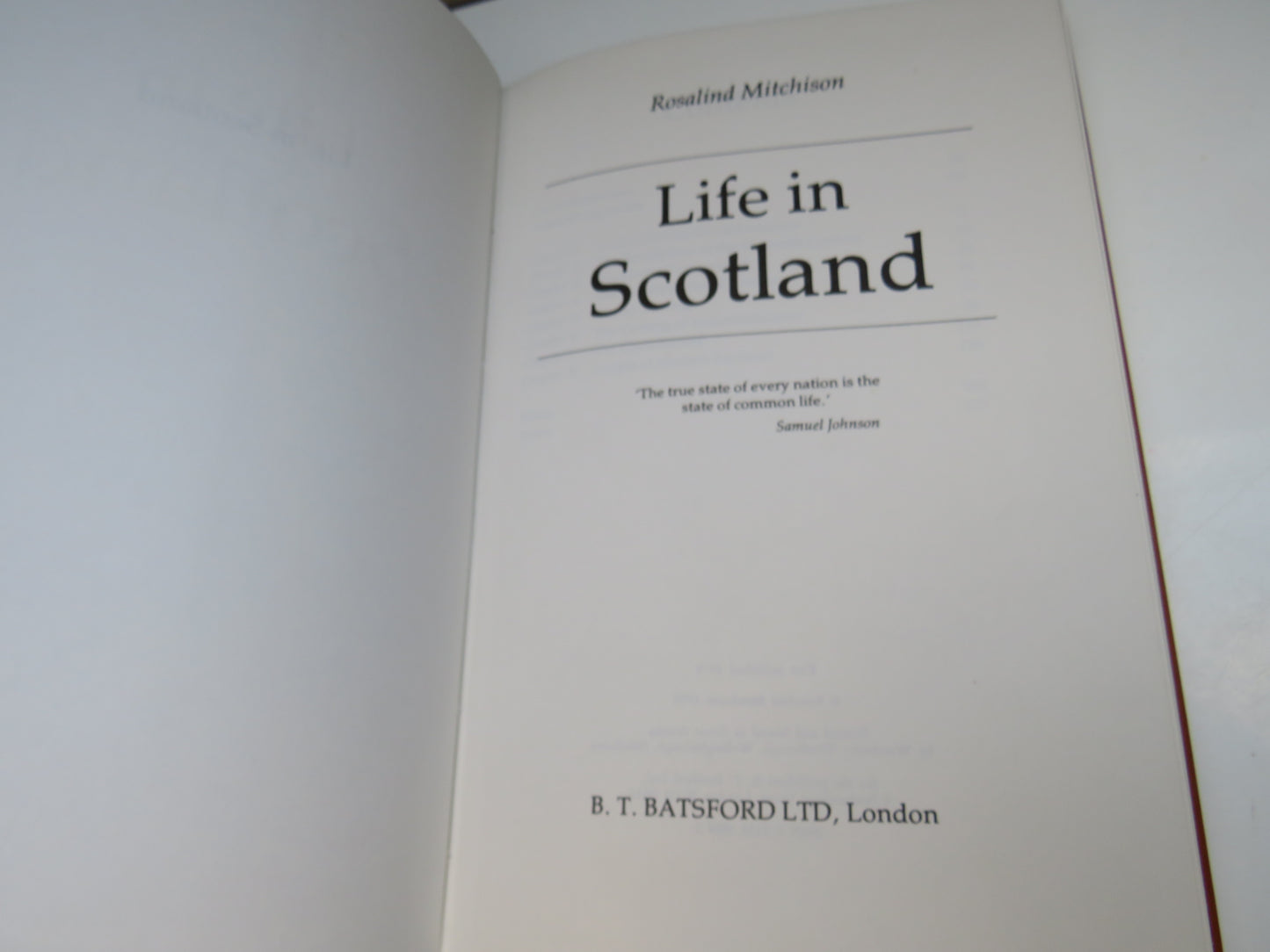 Life in Scotland by Rosalind Mitchison, 1978