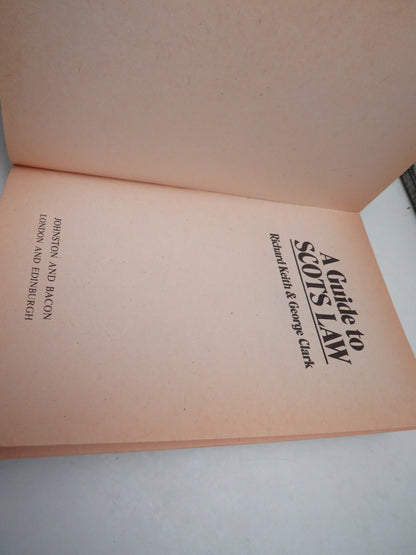 A Guide To Scots Law By Richard Keith & George Clark 1978 book image 4