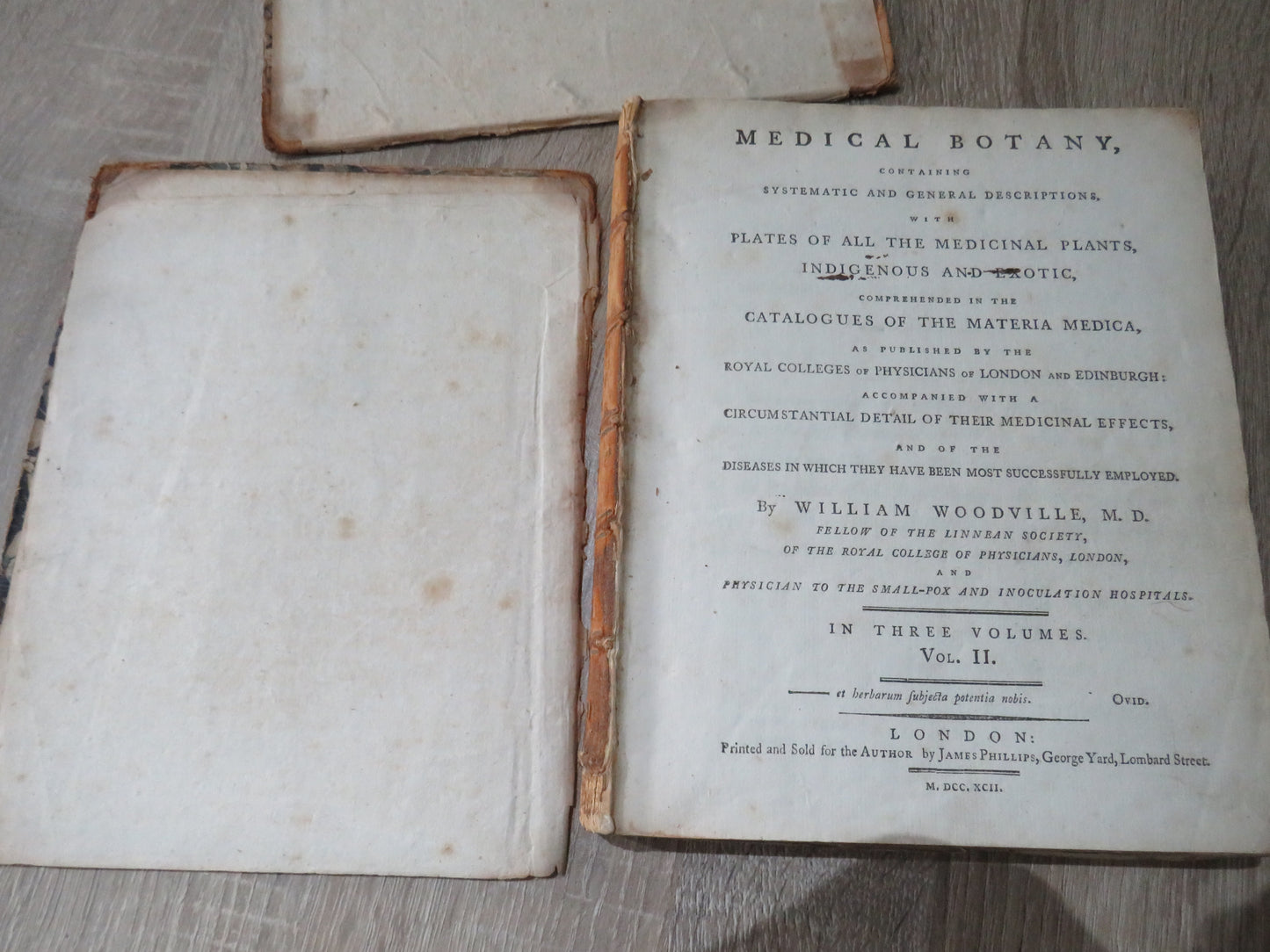 Medical Botany Containing Systematic and General Descriptions With Plates of All Medicinal Plants By William Woodville 1792 Volume II