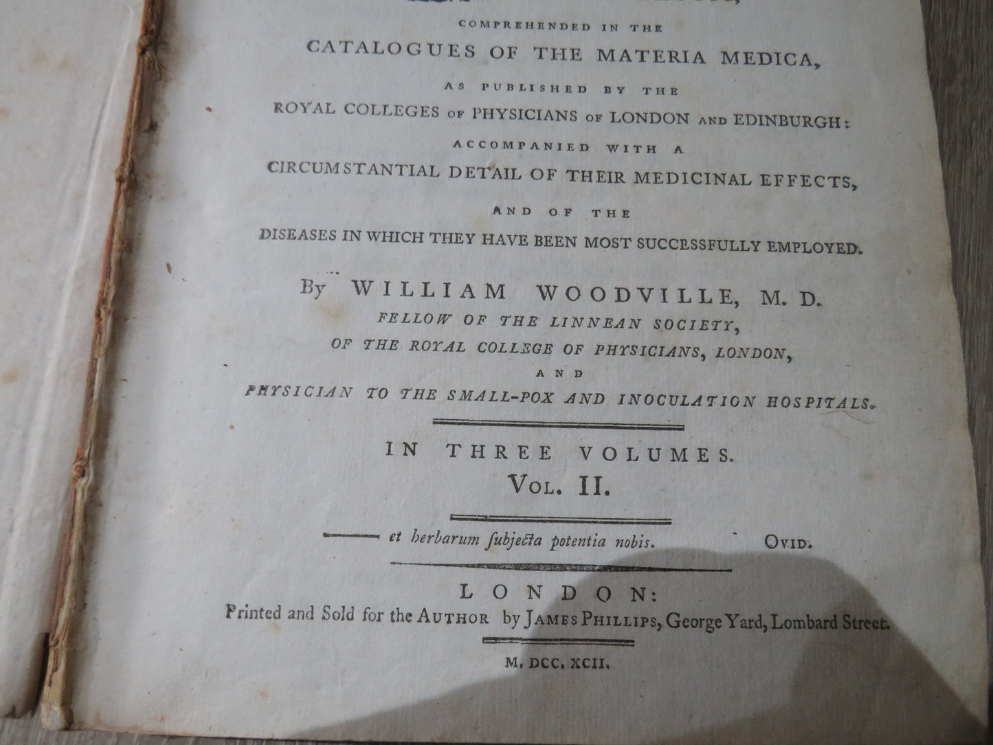 Medical Botany Containing Systematic and General Descriptions With Plates of All Medicinal Plants By William Woodville 1792 Volume II