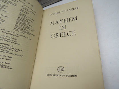 Mayhem In Greece by Dennis Wheatley (Thriller Book, 1962) book image 3