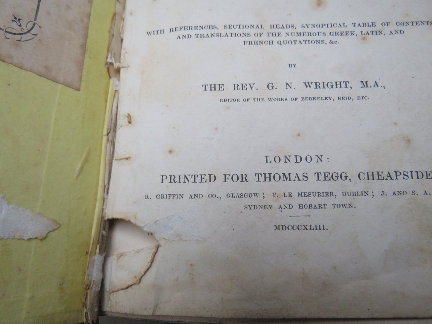 Elements of The Philosophy of The Human Mind In Two Parts By Dugald Stewart 1843