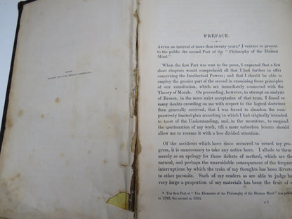 Elements of The Philosophy of The Human Mind In Two Parts By Dugald Stewart 1843