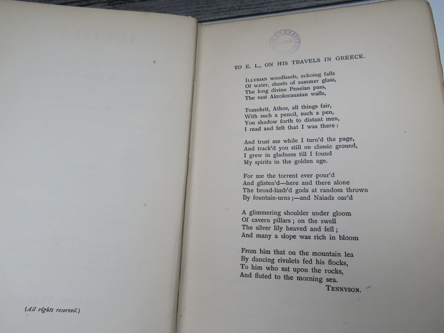 Letters Of Edward Lear Author of "The Book of Nonsense" To Chichester Fortescue Lord Carlingford and Frances Countess Waldegrave 1907