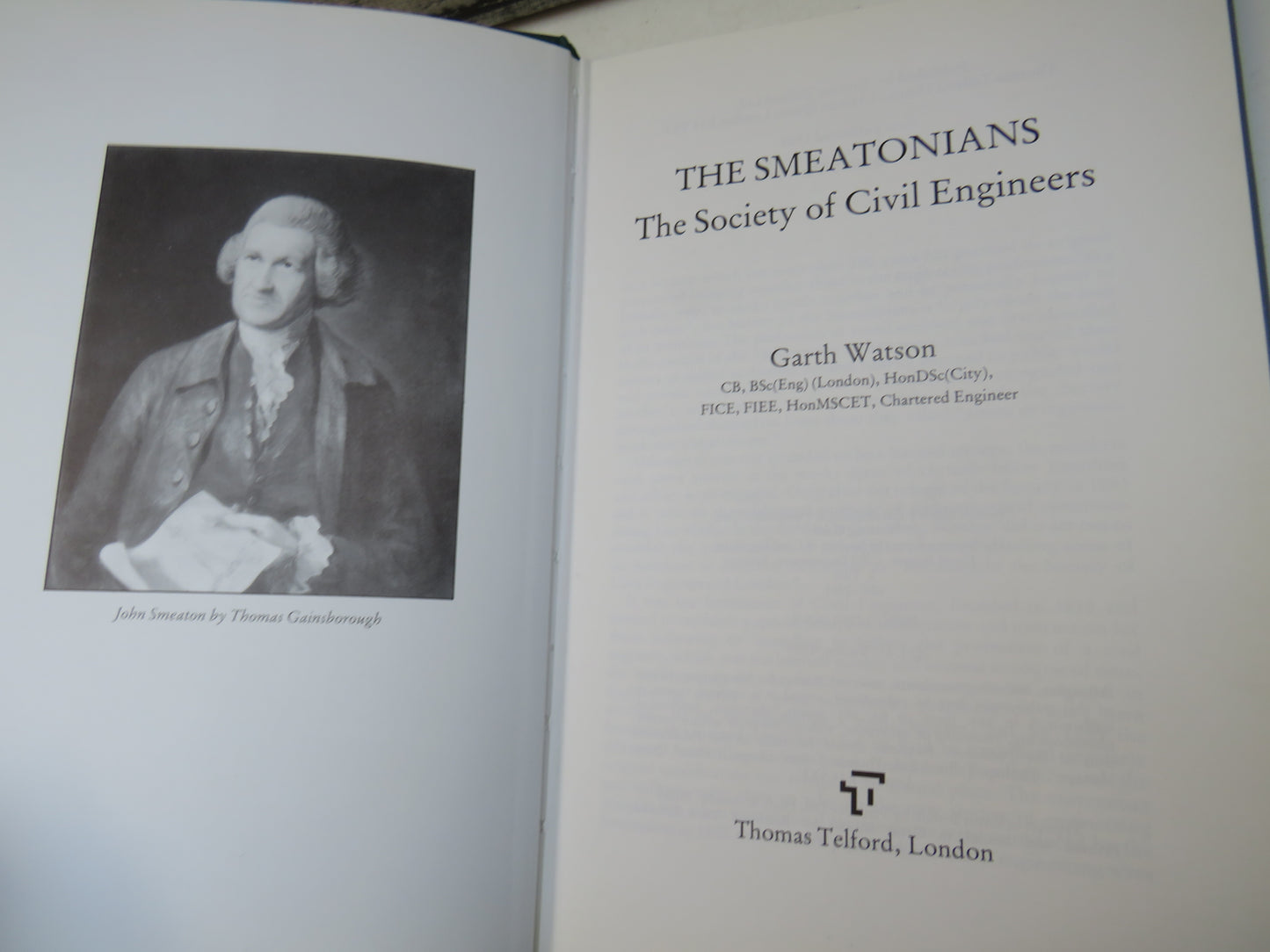 The Smeatonians The Society of Civil Engineers By Garth Watson 1989
