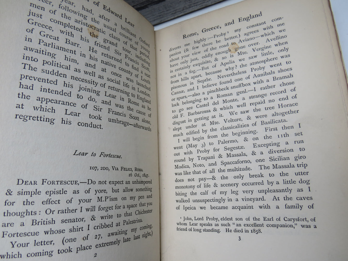 Letters Of Edward Lear Author of "The Book of Nonsense" To Chichester Fortescue Lord Carlingford and Frances Countess Waldegrave 1907