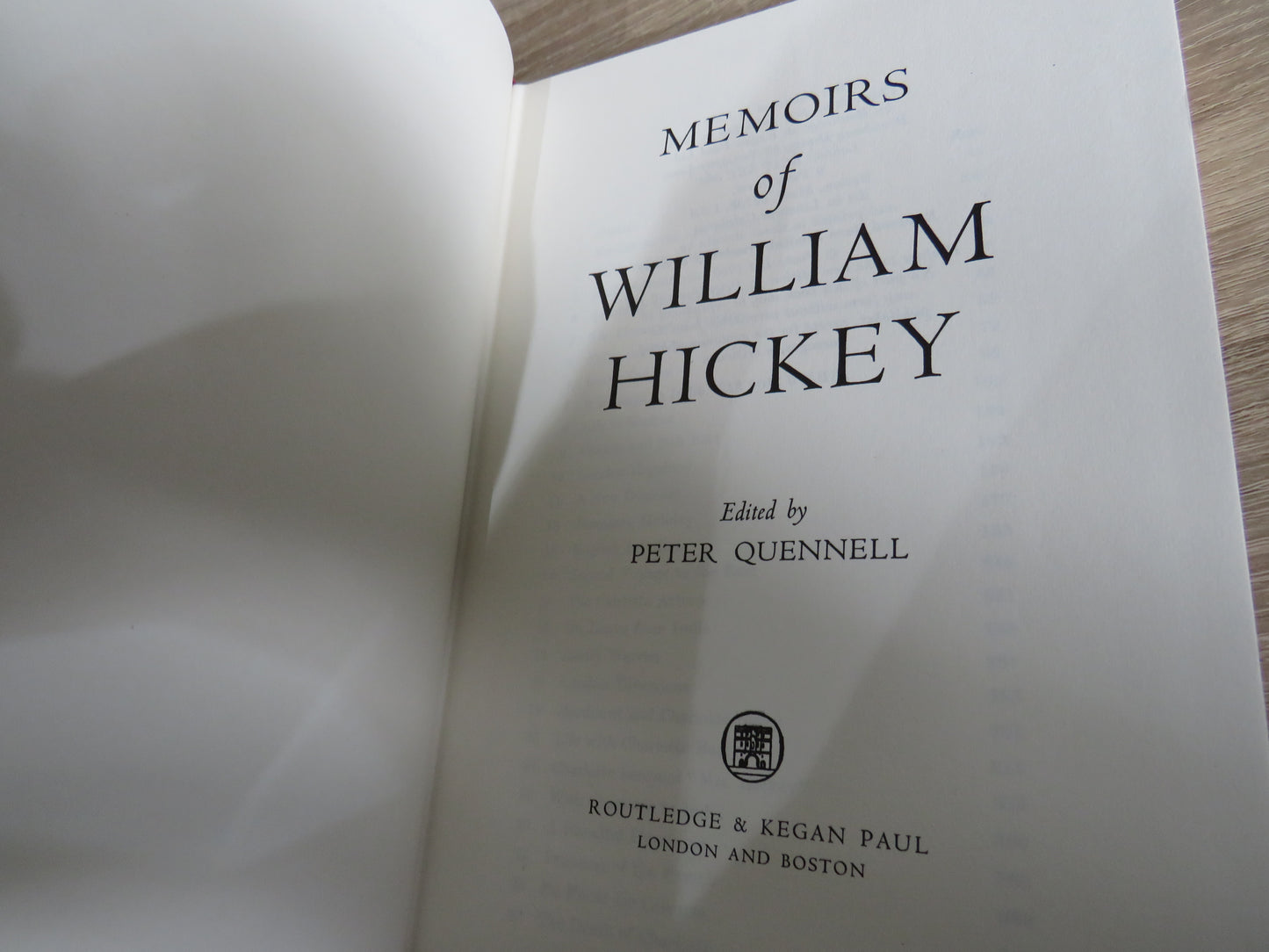 Memoirs of William Hickey Edited by Peter Quennell 1975