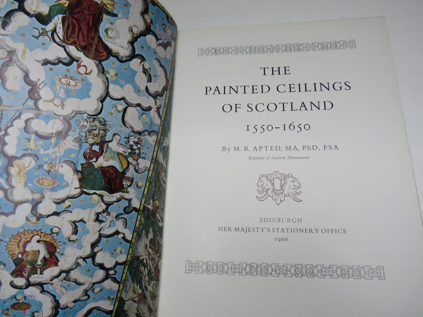 The Painted Ceilings of Scotland 1550-1650 By M. R. Apted 1966