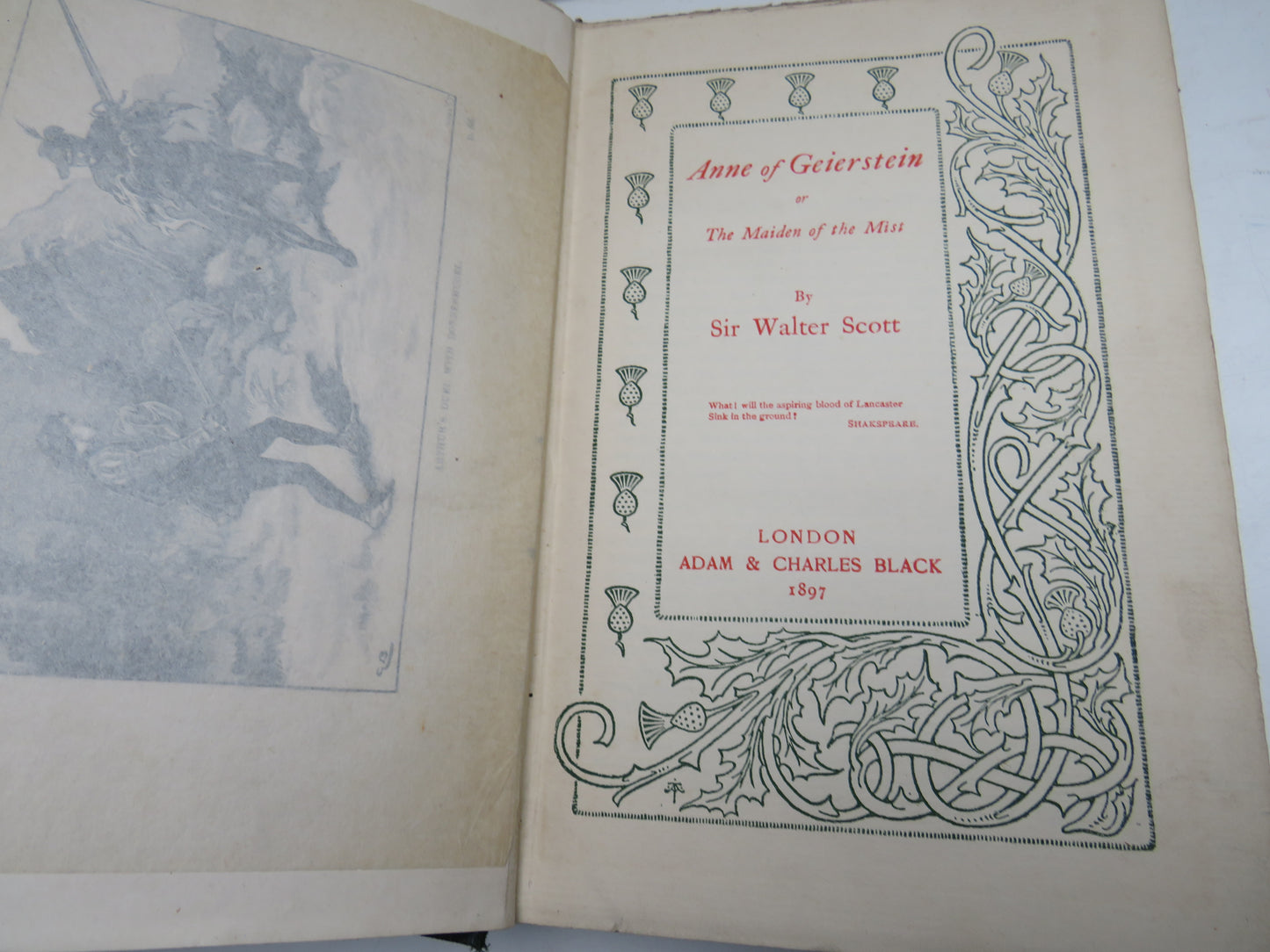 Anne of Geierstein or The Maiden of the Mist By Sir Walter Scott 1897