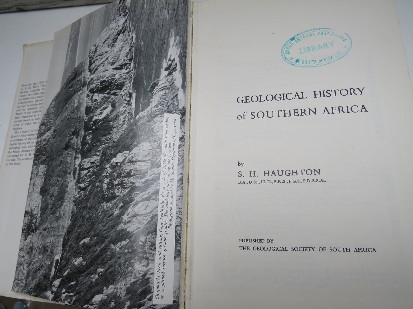 Geological History of Southern Africa By S. H. Haughton 1969