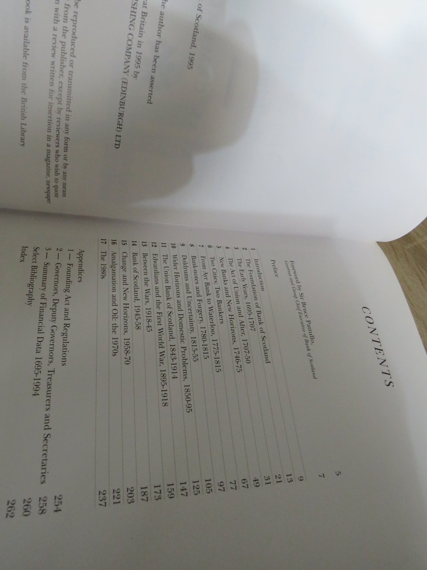 Bank Of Scotland 1695-1995 A Very Singular Institution By Alan Cameron 1995, Vintage Book