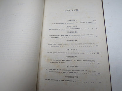 Considerations On Representative Government By John Stuart Mill 1876