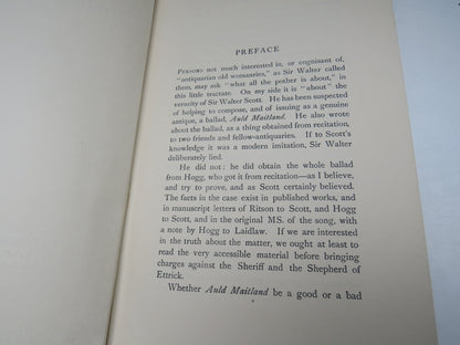 Sir Walter Scott and the Border Minstrelsy By Andrew Lang 1910