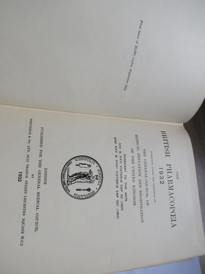 The British Pharmacopoeia 1932 book image 2