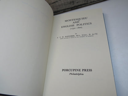 Montesquieu and English Politics (1750-1800) By F.T. H. Fletcher 1980 book image 4