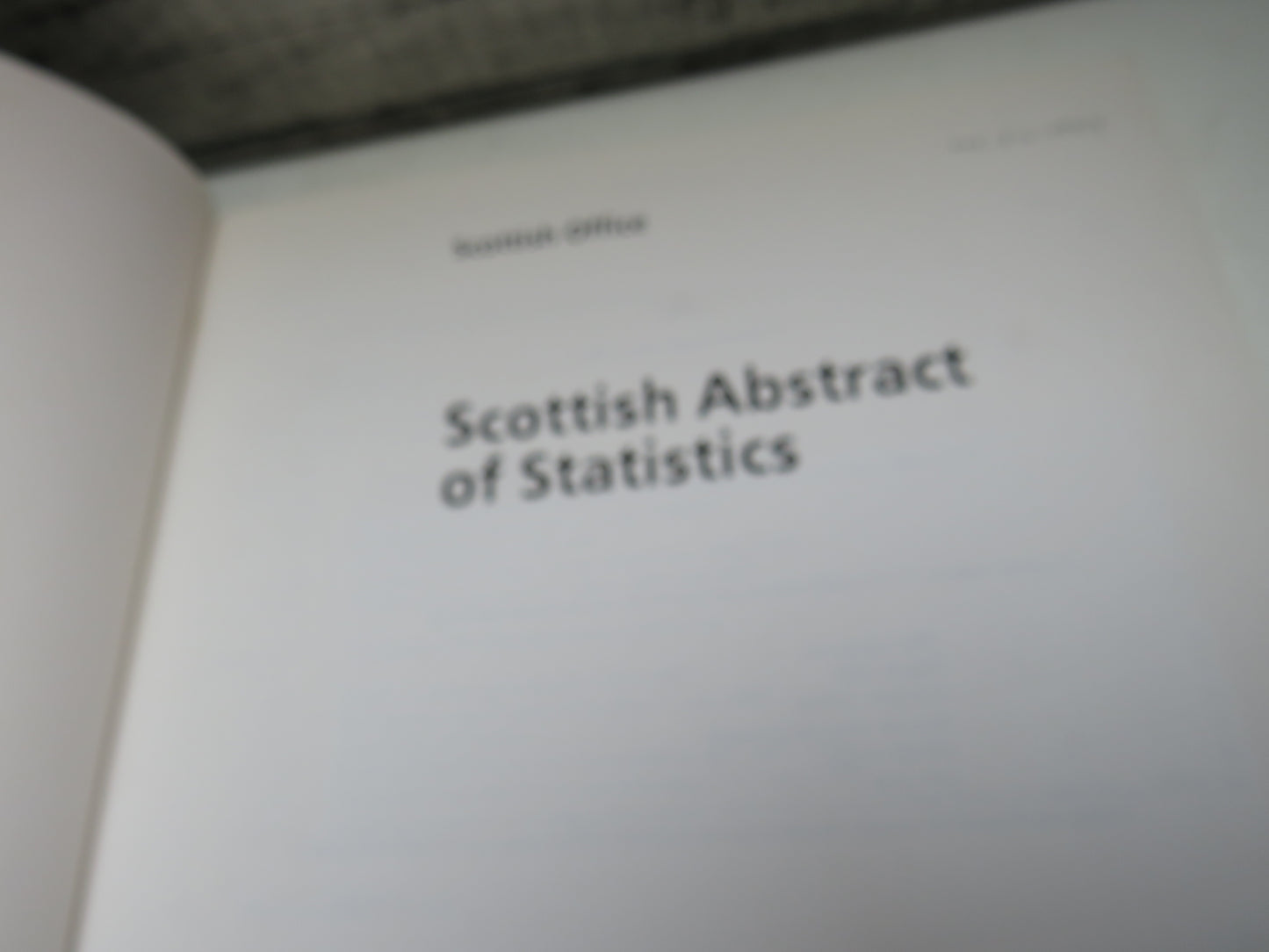 Scottish Office Scottish Abstract of Statistics No.17 1988