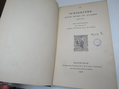 Ochtertyre House Booke of Accomps 1737-1739 .... 1907 book image 4