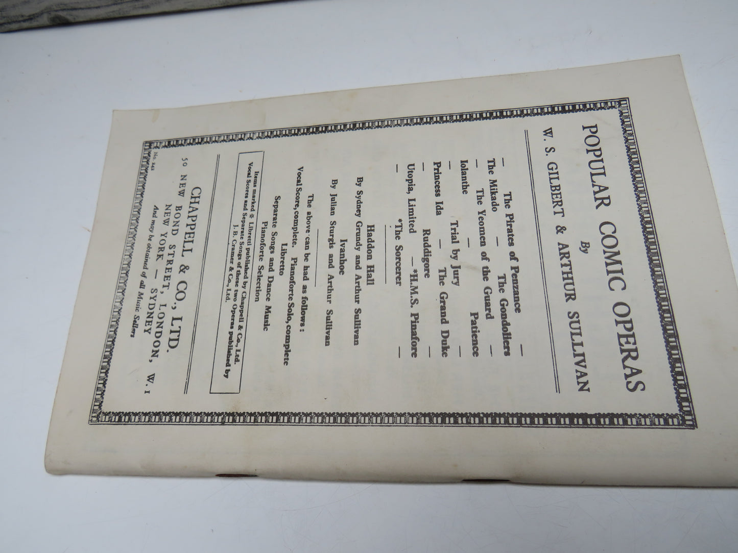 The Mikado or The Town of Tutipu By W. S. Gilbert and Arthur Sullivan 1956