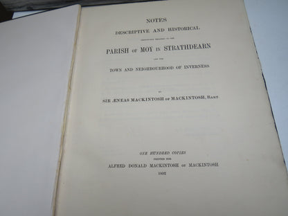 Notes Descriptive and Historical Principally Relating To The Parish of Moy In Strathdearn and The To book image 3