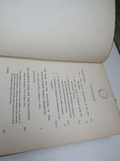 The Records of a Scottish Cloth Manufactory At New Mills Haddingtonshire 1681-1703.... 1905 book image 6