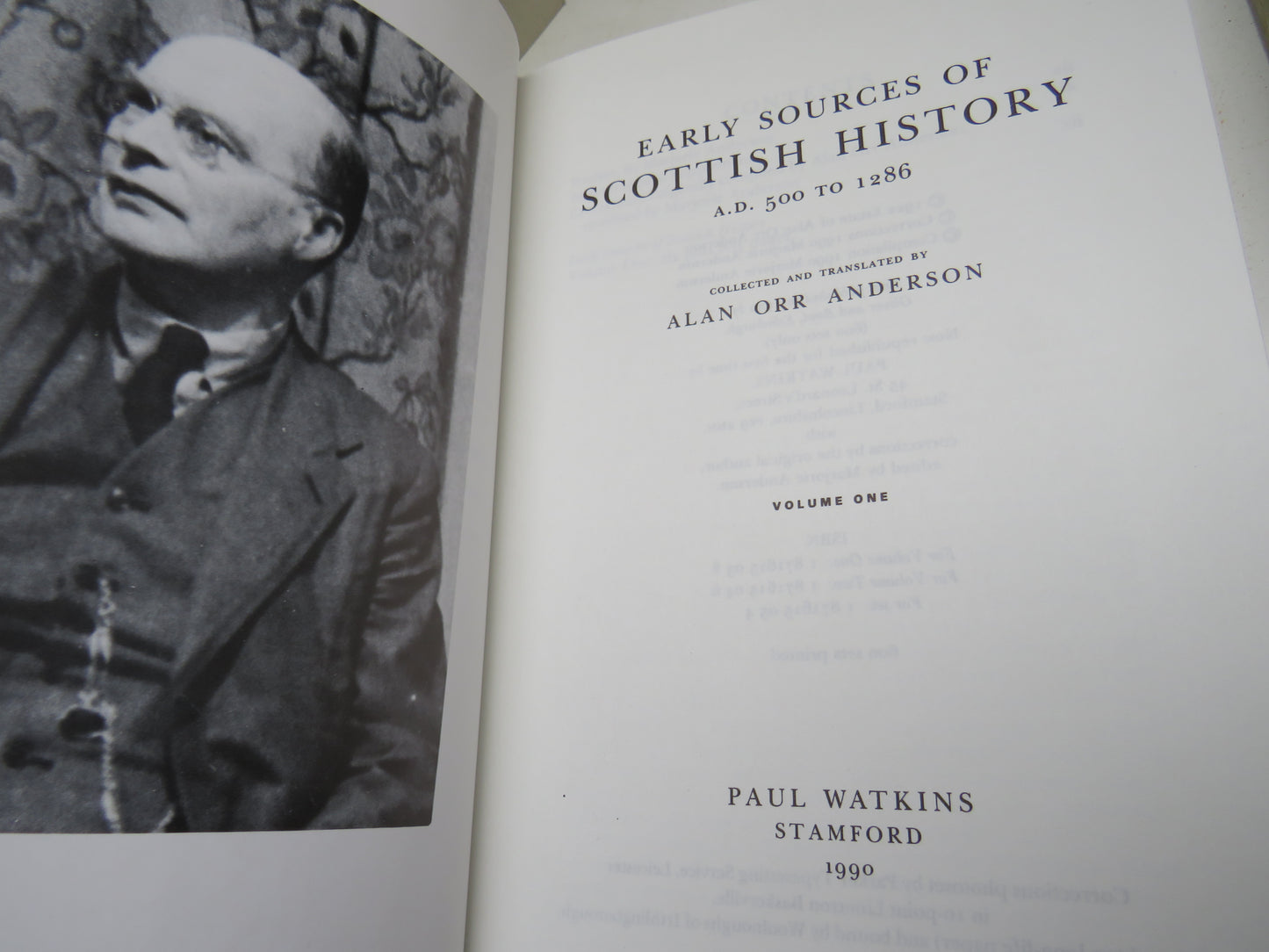 Early Sources of Scottish History A.D. 500 To 1286 Collected and Translated By Alan Orr Anderson 1990
