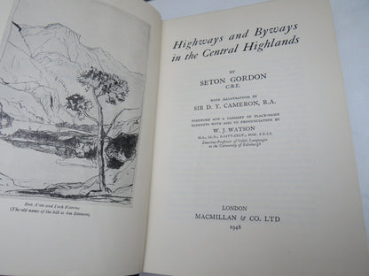 Highways and Byways in the Central Highlands by Seton Gordon (Travel & Exploration Book, 1948) book image 4