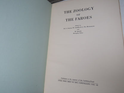 The Zoology Of The Faroes Edited By Ad. S. Jensen W. Lundbeck Th. Mortensen and R. Sparck