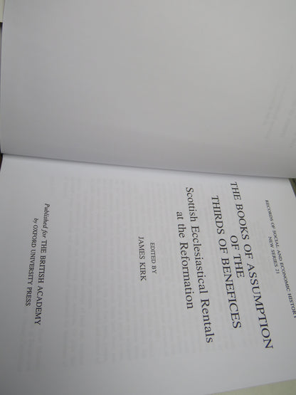 The Books of Assumption Of The Thirds of Benefices Scottish Ecclesiastical Rentals At The Reformatio book image 3