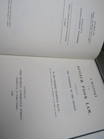 A History of the Scotch Poor Law By Sir George Nicholas (1856) 1967 Reprint book image 5