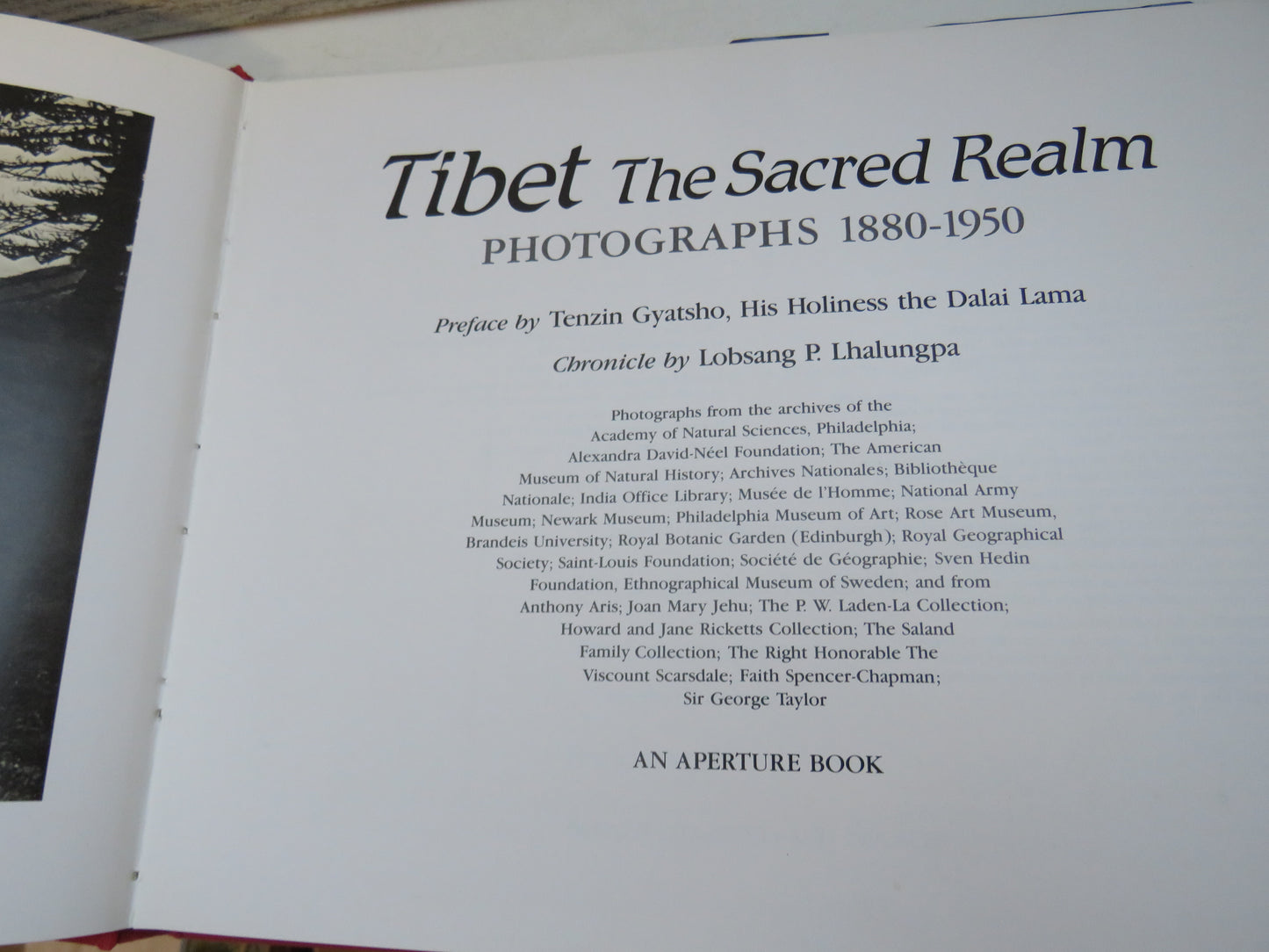 Tibet The Sacred Realm, Photographs 1880-1950 by Tenzin Gyatscho & Lobsang P. Lhalungpa (Photography Book, 1984)