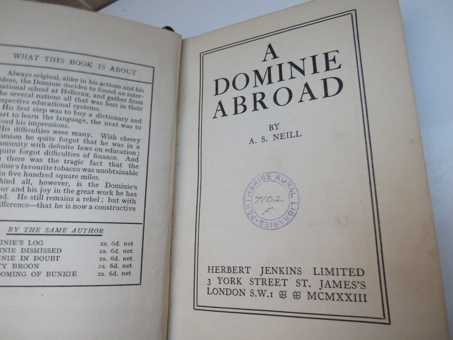 A Dominie Abroad by A. S. Neill
