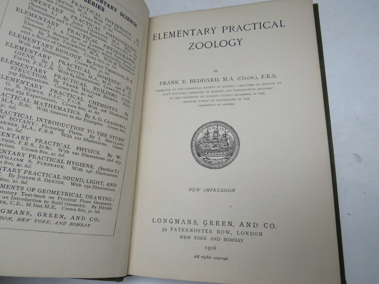 Elementary Practical Zoology By Frank E. Beddard 1906