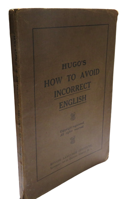 Hugo's How To Avoid Incorrect English book front cover