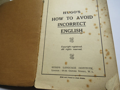 Hugo's How To Avoid Incorrect English book image 2