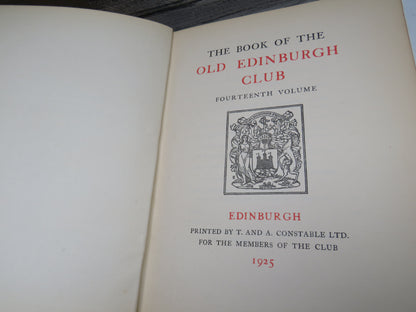 The Book of the Old Edinburgh Club, Fourteenth (14th) Volume, 1925 book image 4