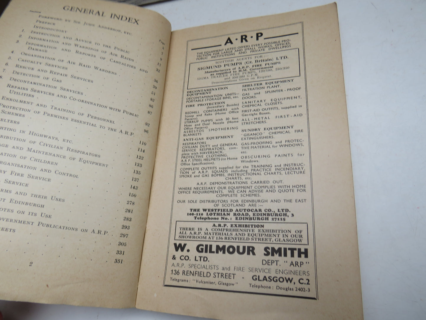 Guide To Air Raid Precautions In Edinburgh 1939