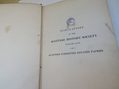 A Selection of Scottish Forfeited Estate Papers 1715; 1745 By A. H. Millar 1909 book image 4