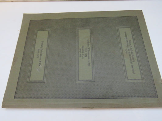 Sotheby's Catalogue of Valuable Printed Books and Atlases of the fifteenth to the seventeenth Century (Vintage Catalogue Book, 1982)