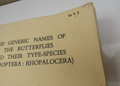 The Generic Names Of The Butterflies and Their Type-Species (Lepidoptera: Rhopalocera) 1967 book image 3