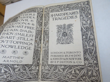 Shakespeare's Tragedies (Everyman's Library) by William Shakespeare (Classic Literature Book, 1916) book image 6