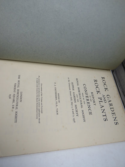 Rock Gardens and Rock Plants , Report of the Conference held by the Royal Horticultural Society and  book image 3