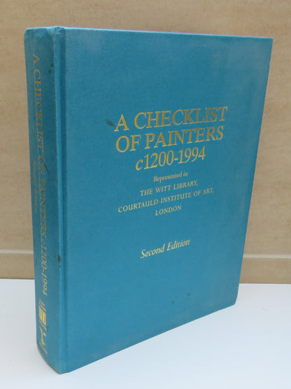 A Checklist of Painters c 1200-1994, Represented in The Witt Library. Courtauld Institute of Art, Lo book image 2