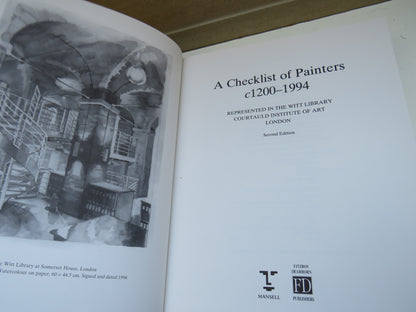 A Checklist of Painters c 1200-1994, Represented in The Witt Library. Courtauld Institute of Art, Lo book image 5